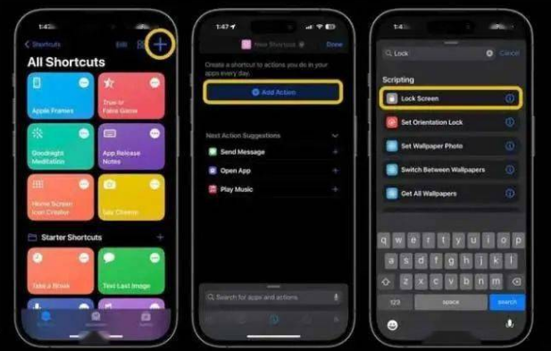克什克腾苹果14锁屏维修店分享iPhone14升级iOS16.4后如何创建锁屏快捷方式 